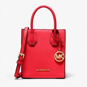 Michael Kors Mercer Extra-Small Pebbled Leather Crossbody Bag, NWT